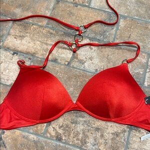 Victoria's Secret Vibrant Red Bikini Top
